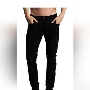 ZLZ Denim Mens Black straight leg jeans